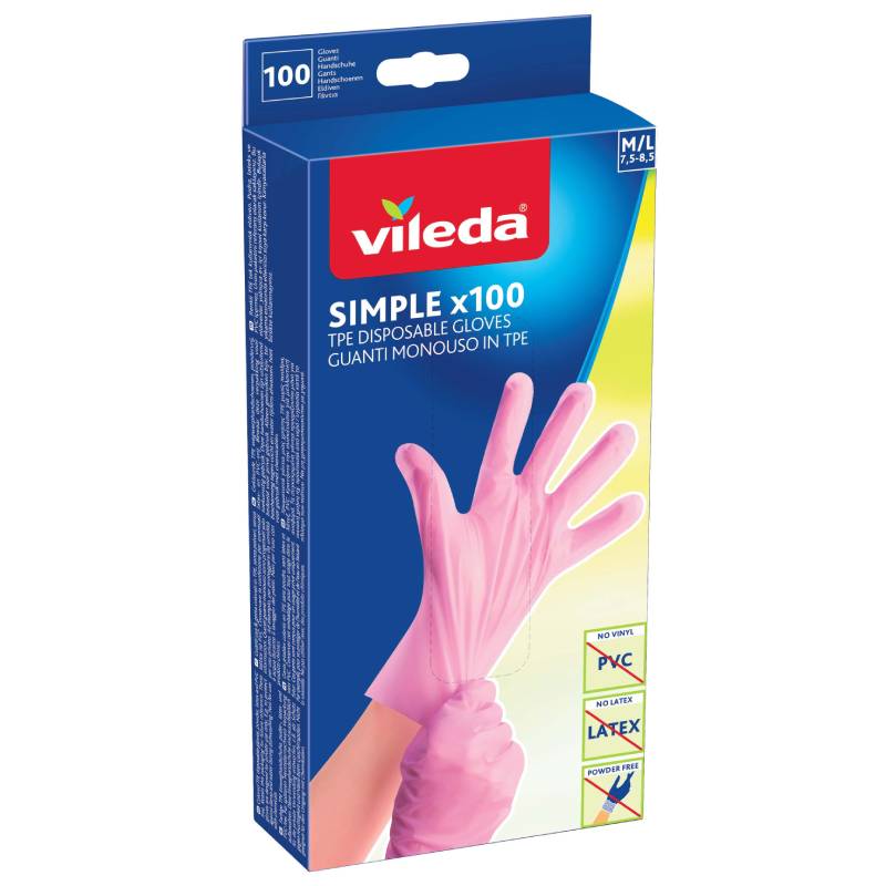Vileda Simple rukavice M/L 100ks